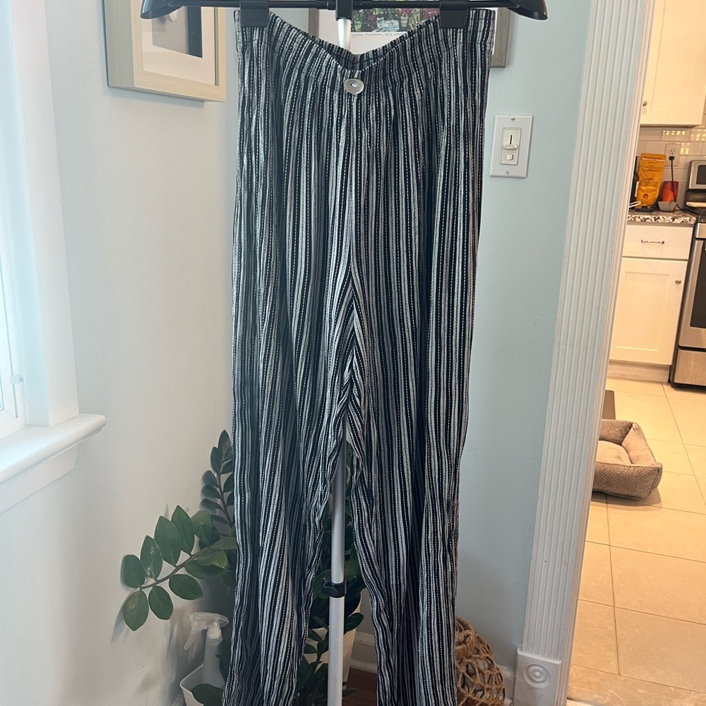 Vintage Black and White Striped Pants